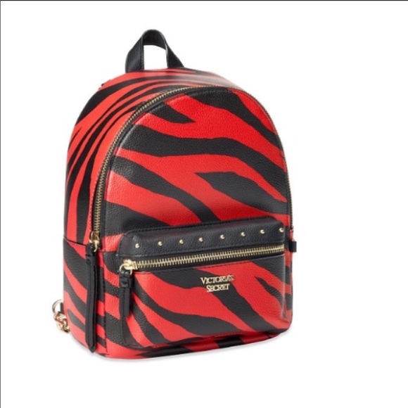 ♥️HTF VS Red Zebra Small City Backpack - Picture 3 of 7